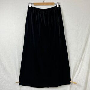 Vintage Notations Velvet Pull On Midi‎ Skirt Womens Large Y2K Goth Witchy Gypsy